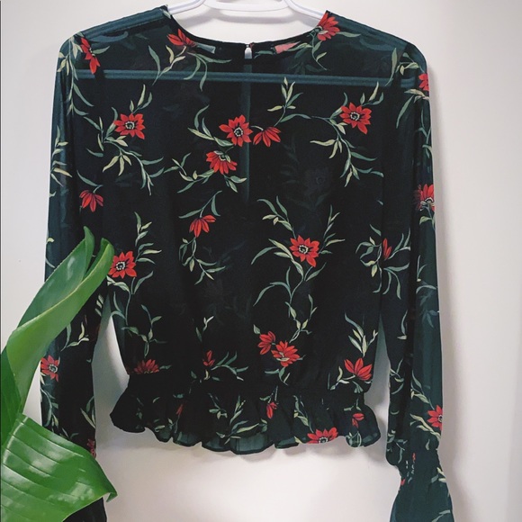 🖤🌹sheer vintage floral blouse🌹🖤 - Picture 3 of 8